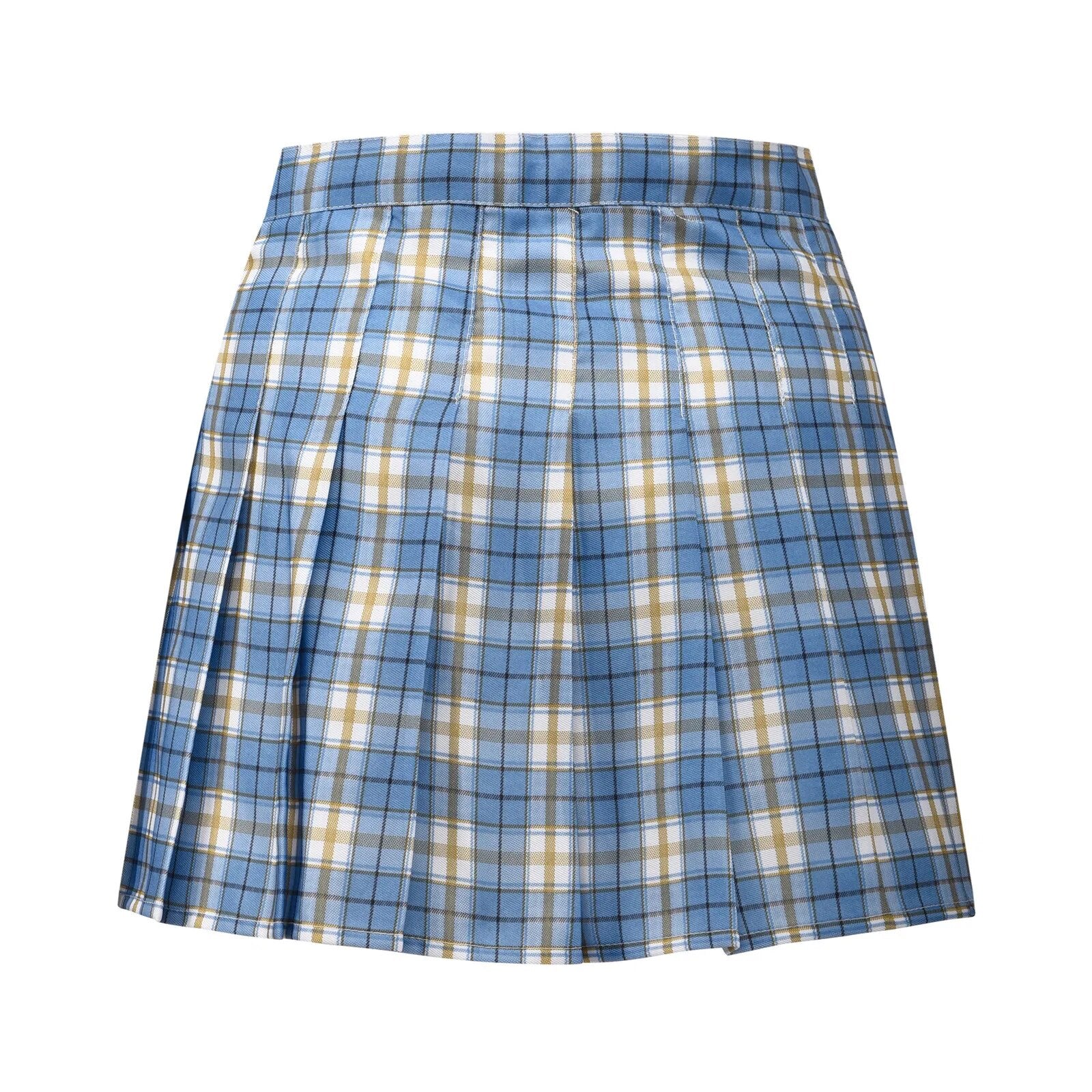 High Waist Stitching Pleated Mini Skirt - stunninglyyou.contact